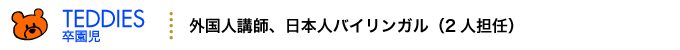 TEDDIES（卒園児）｜外国人講師、日本人バイリンガル（2人担任）